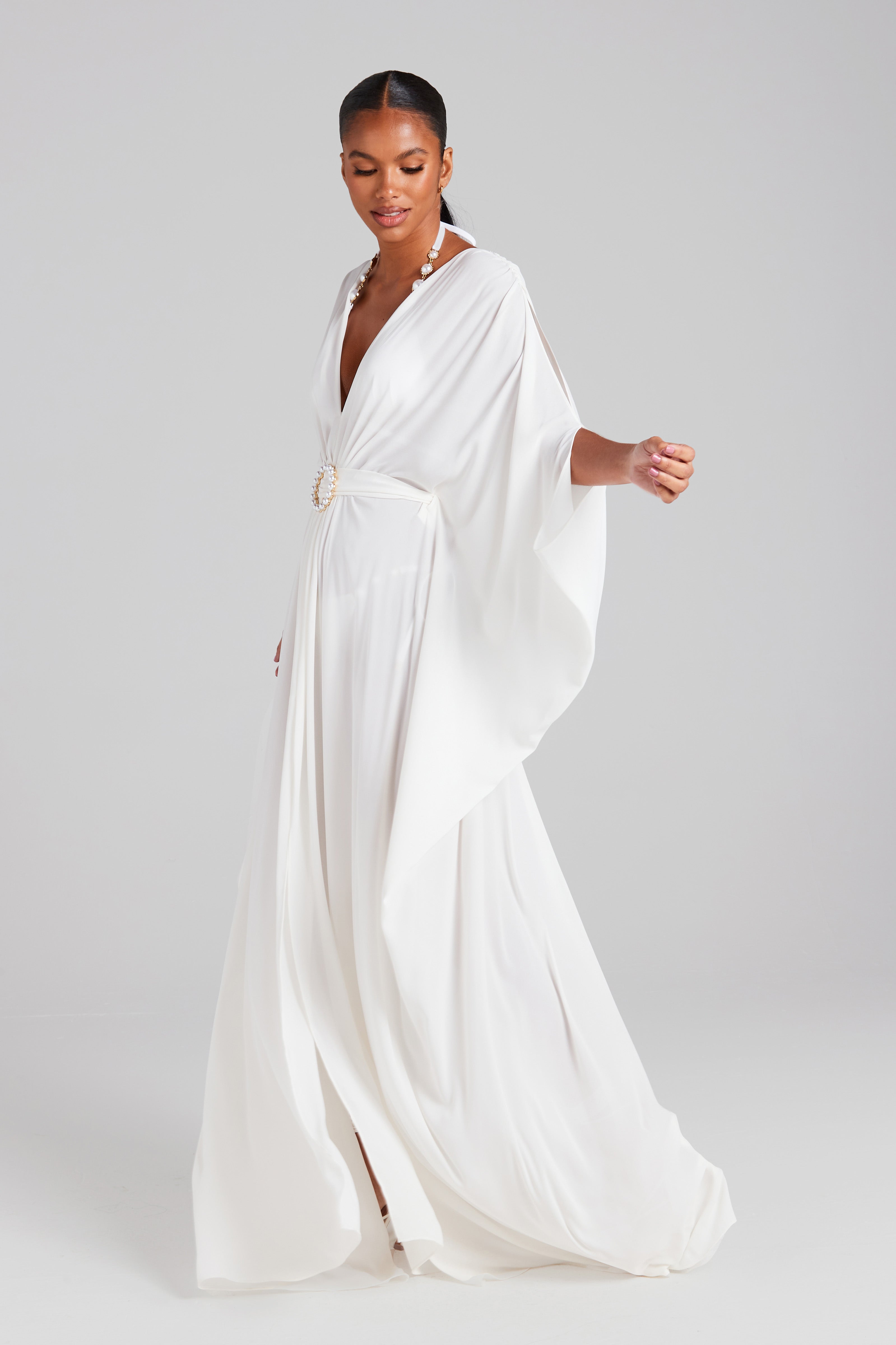 Serena White Kaftan NADINE MERABI