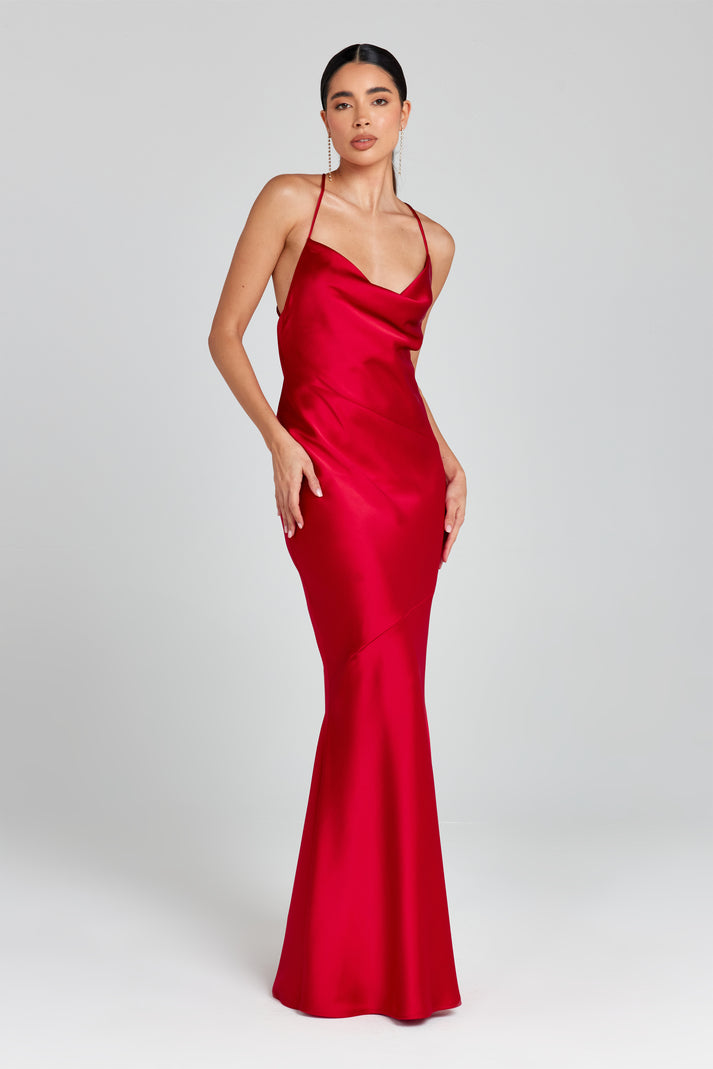 Abigail Red Dress – NADINE MERABI