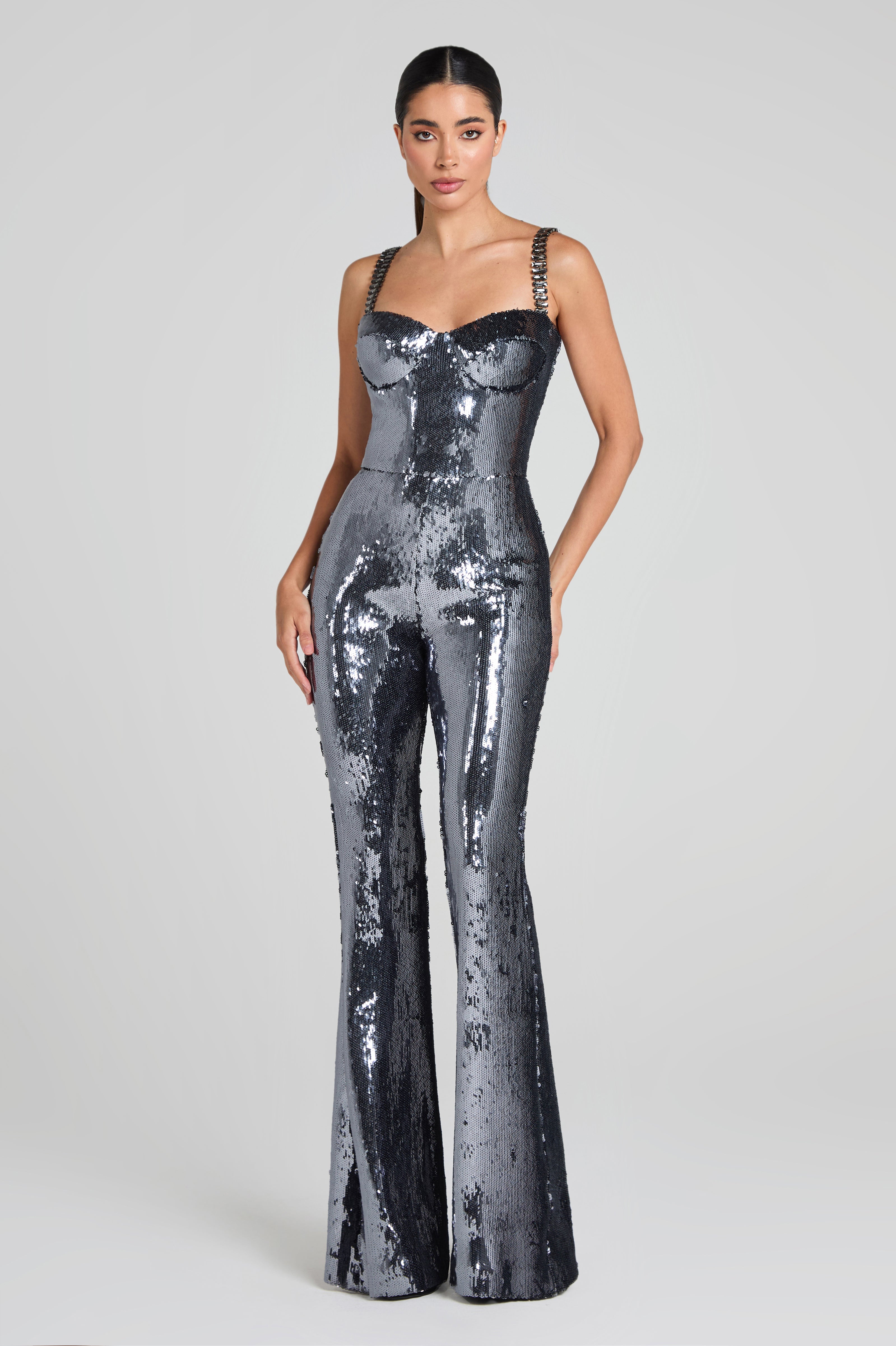 Beverly Silver Jumpsuit NADINE MERABI