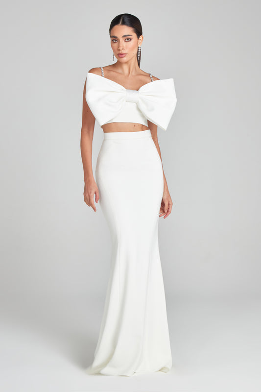 Carolina White Maxi Skirt