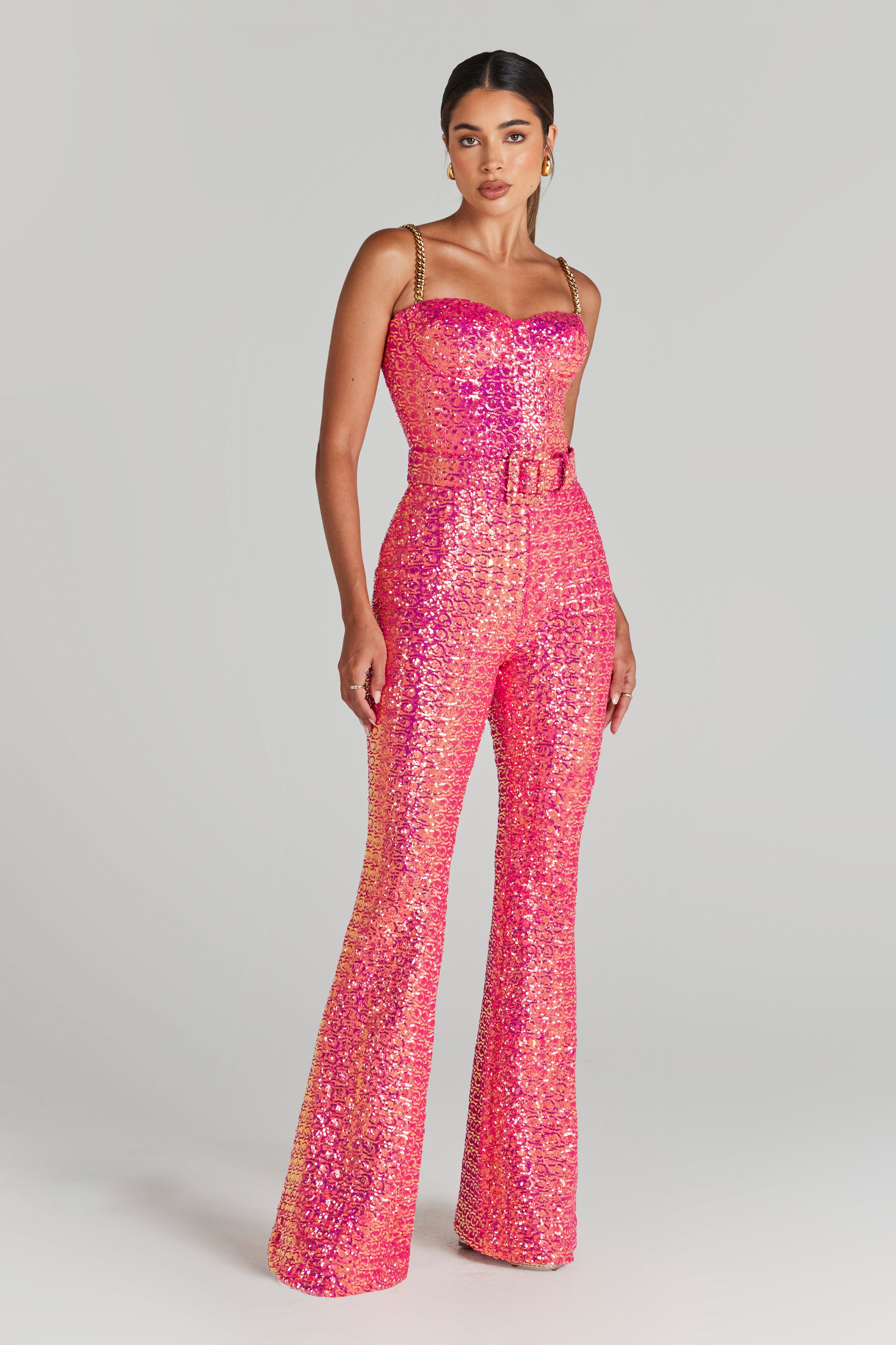 Pink jumpsuit for wedding hotsell