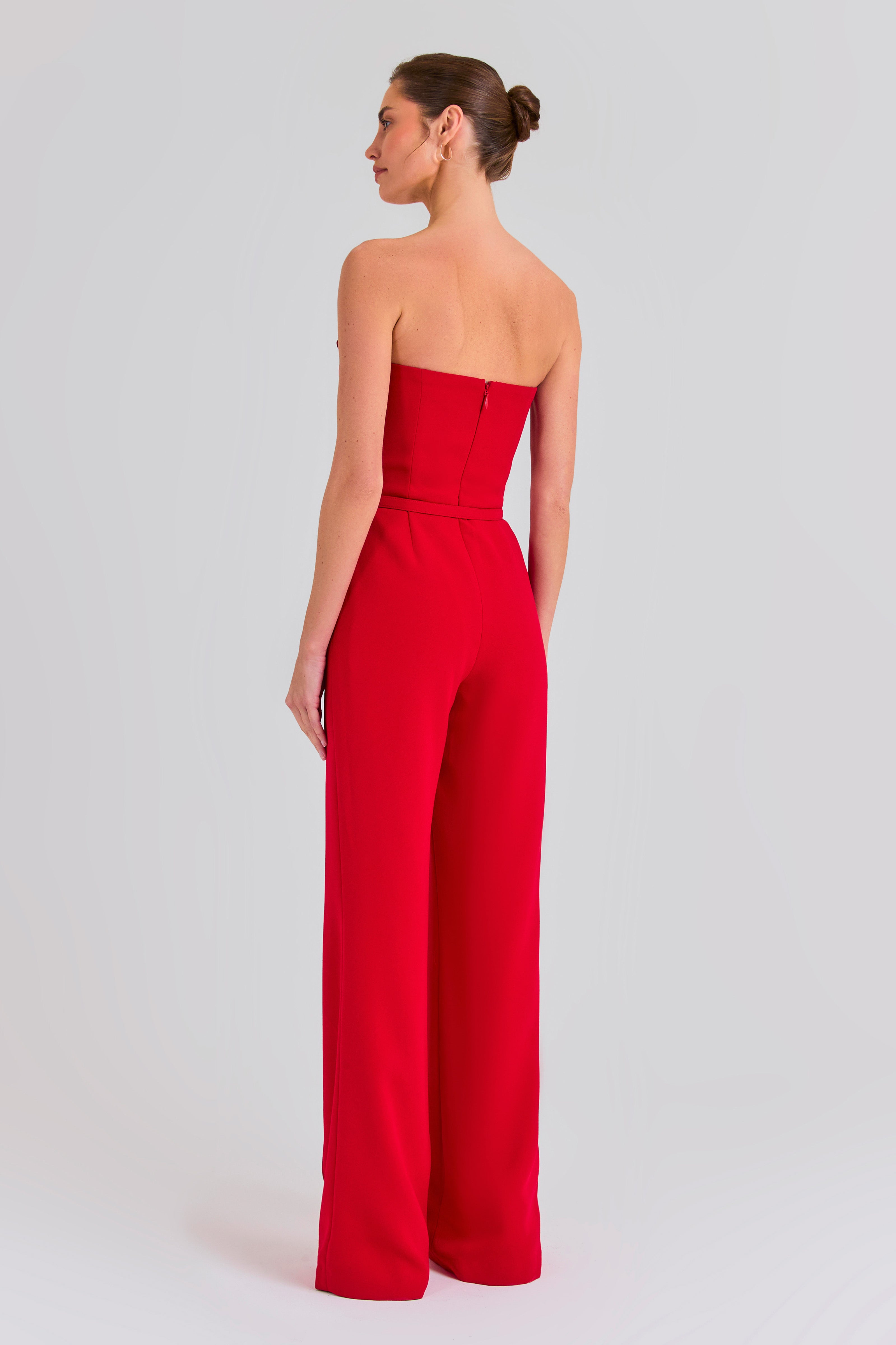 Vanessa Red Jumpsuit – NADINE MERABI