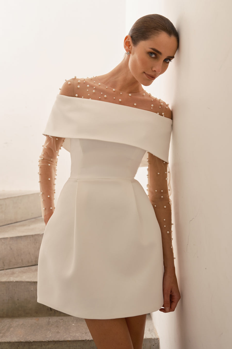 Nadine Merabi: Nyla White Dress - ReBride